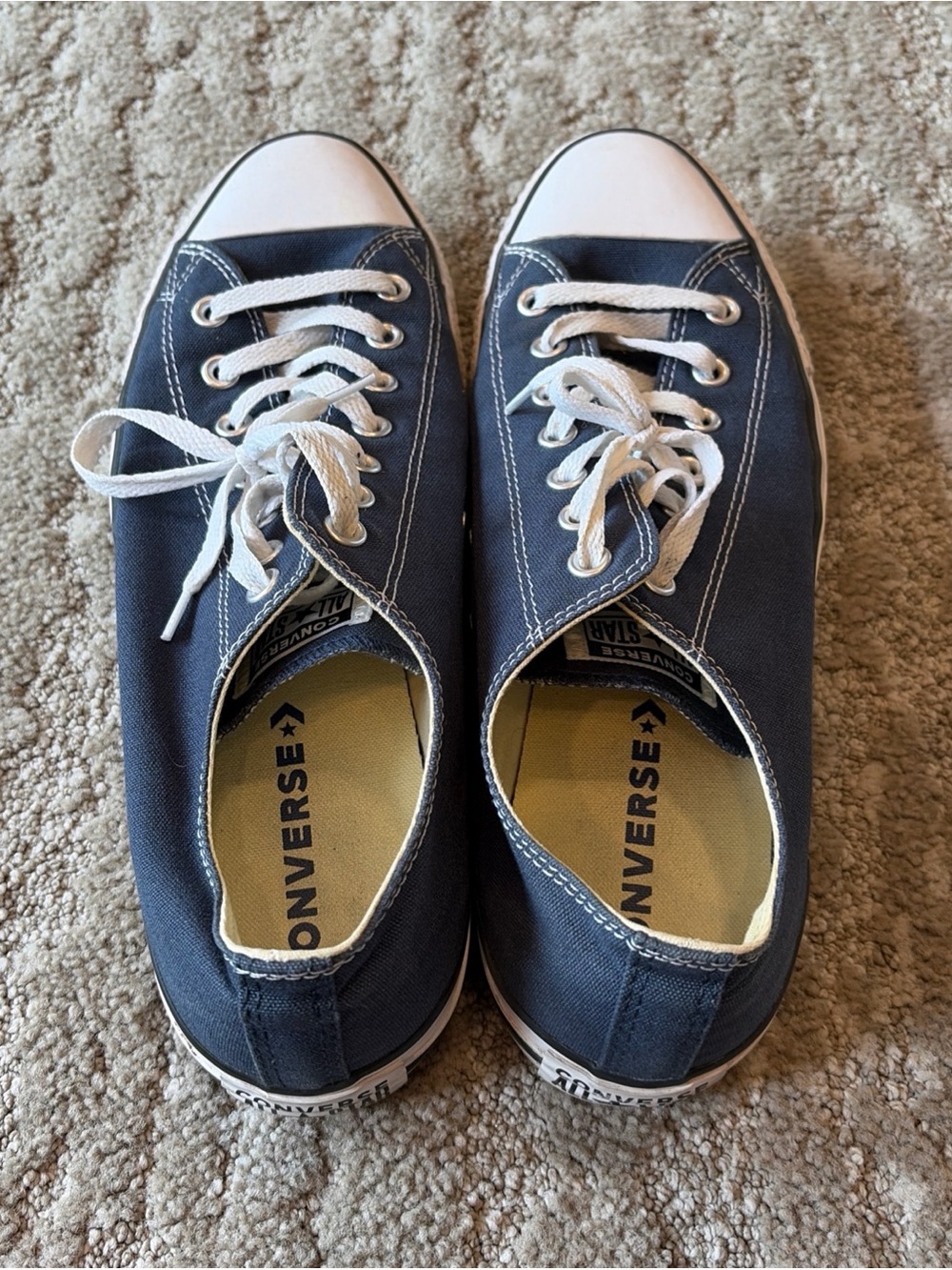 CONVERSE All Star Denim Blue/White Low Top Men’s Size 12 Sneakers - Picture 3 of 10